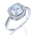 ione silver cushion cut halo ring by revert holiday jewellery jewelry present birthday gift everyday casual wear