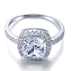 ione silver cushion cut halo ring by revert holiday jewellery jewelry present birthday gift everyday casual wear