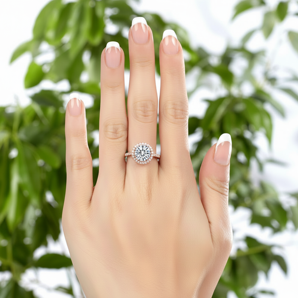 sola rose gold halo ring by revert holiday jewellery jewelry present birthday gift everyday casual wear