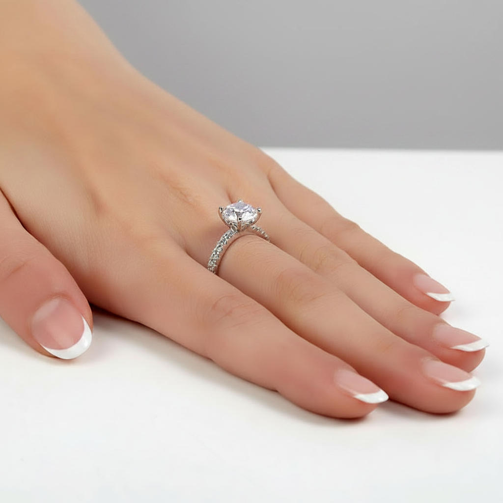 nova silver solitaire ring by revert holiday jewellery jewelry present birthday gift everyday casual wear