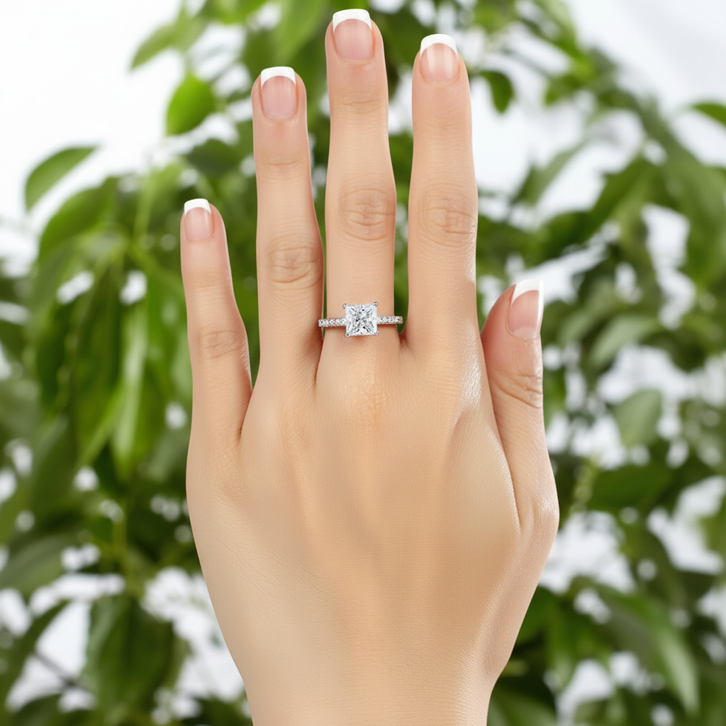 arion silver princess cut ring by revert holiday jewellery jewelry present birthday gift everyday casual wear
