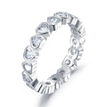 rior silver heart cut eternity ring by revert holiday jewellery jewelry present birthday gift everyday casual wear