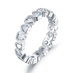 rior silver heart cut eternity ring by revert holiday jewellery jewelry present birthday gift everyday casual wear