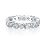 rior silver heart cut eternity ring by revert holiday jewellery jewelry present birthday gift everyday casual wear