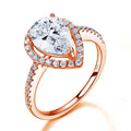 aiva rose gold pear cut halo ring by revert holiday jewellery jewelry present birthday gift everyday casual wear