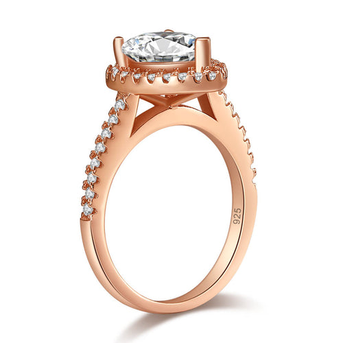 aiva rose gold pear cut halo ring by revert holiday jewellery jewelry present birthday gift everyday casual wear