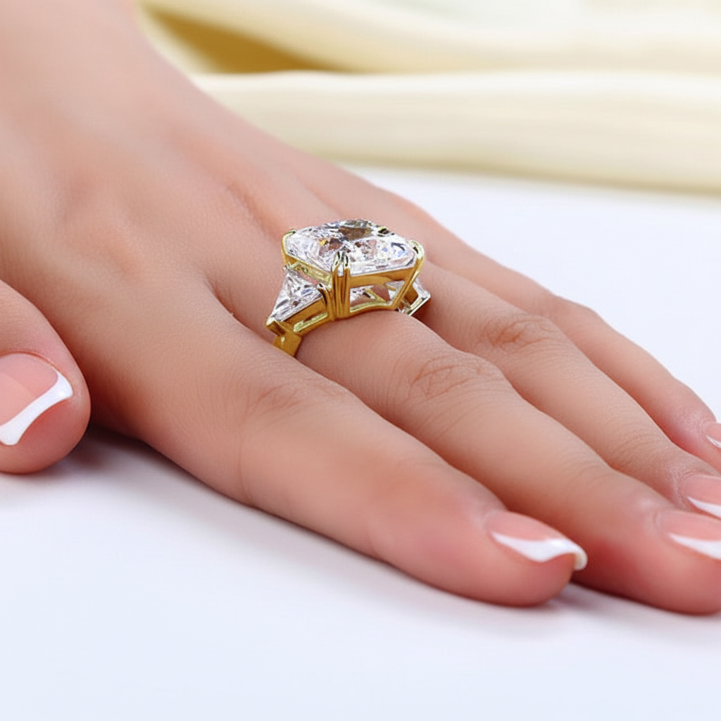 lurae gold cushion cut ring by revert holiday jewellery jewelry present birthday gift everyday casual wear