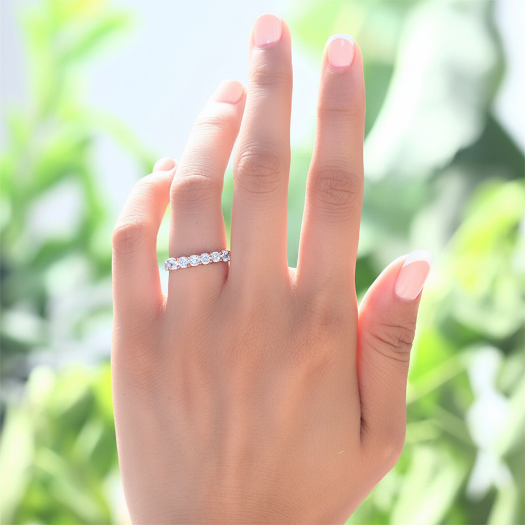 zelia rose gold eternity ring by revert holiday jewellery jewelry present birthday gift everyday casual wear